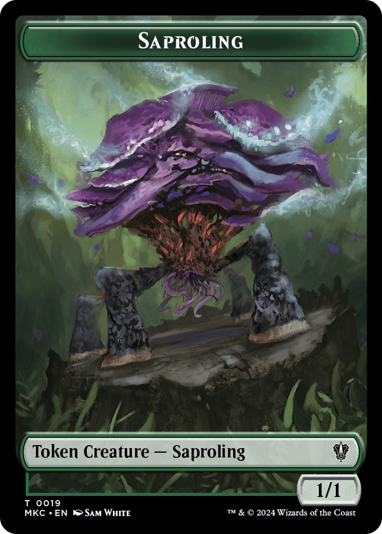 Saproling // Morph Double-Sided Token [Murders at Karlov Manor Commander Tokens] | Exor Games Dartmouth