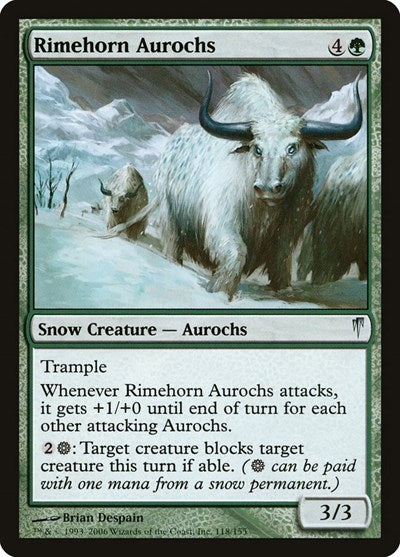 Rimehorn Aurochs [Coldsnap] | Exor Games Dartmouth