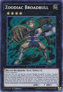 Zoodiac Broadbull [MP17-EN206] Secret Rare | Exor Games Dartmouth