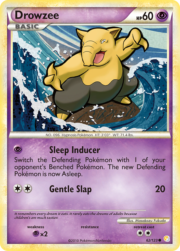 Drowzee (62/123) [HeartGold & SoulSilver: Base Set] | Exor Games Dartmouth