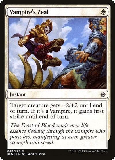 Vampire's Zeal [Ixalan] | Exor Games Dartmouth