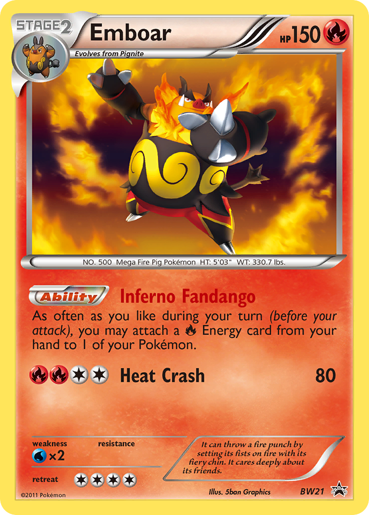 Emboar (BW21) [Black & White: Black Star Promos] | Exor Games Dartmouth