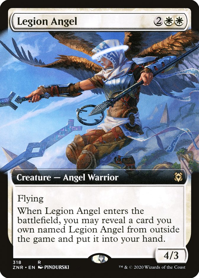 Legion Angel (Extended Art) [Zendikar Rising] | Exor Games Dartmouth