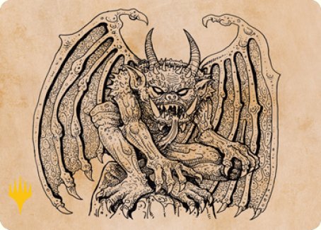 Cloister Gargoyle (Showcase) Art Card (Gold-Stamped Signature) [Dungeons & Dragons: Adventures in the Forgotten Realms Art Series] | Exor Games Dartmouth