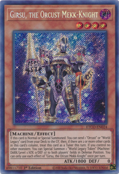 Girsu, the Orcust Mekk-Knight [ETCO-EN024] Secret Rare | Exor Games Dartmouth