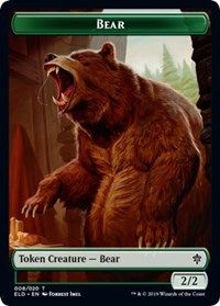 Bear // Food (17) Double-sided Token [Throne of Eldraine Tokens] | Exor Games Dartmouth