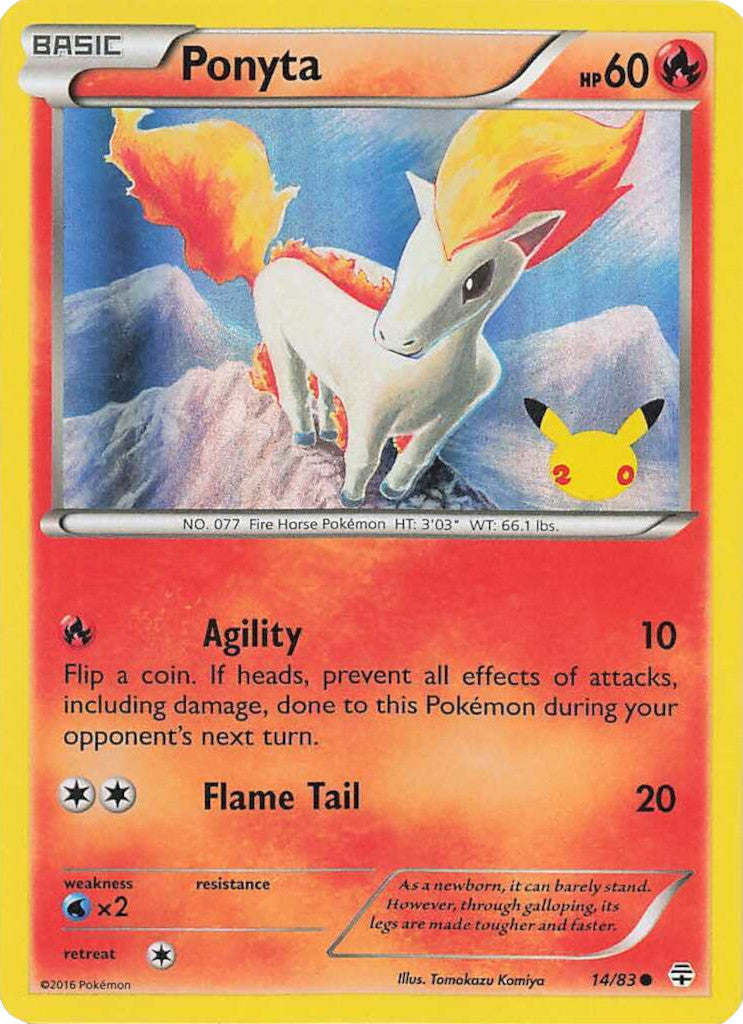 Ponyta (14/83) (20th Anniversary Stamp) [XY: Generations] | Exor Games Dartmouth