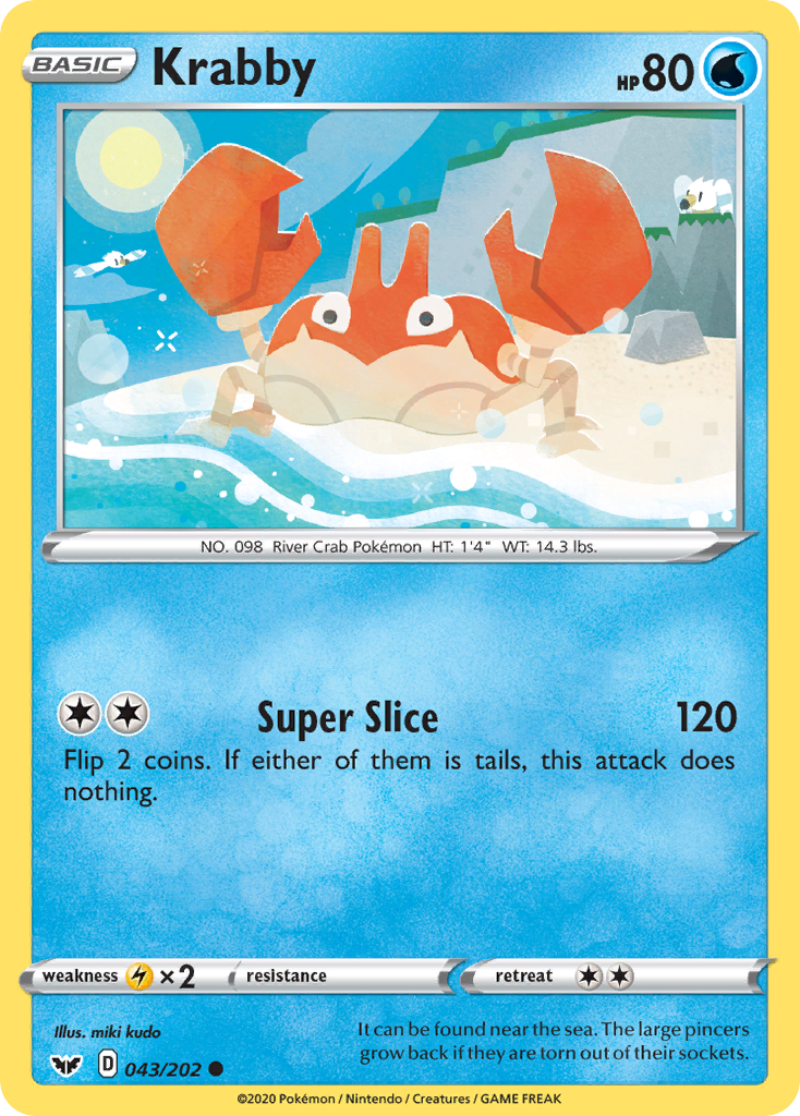 Krabby (043/202) [Sword & Shield: Base Set] | Exor Games Dartmouth