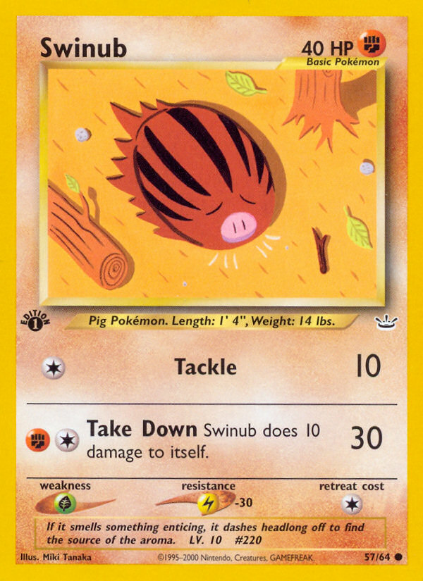 Swinub (57/64) [Neo Revelation 1st Edition] | Exor Games Dartmouth