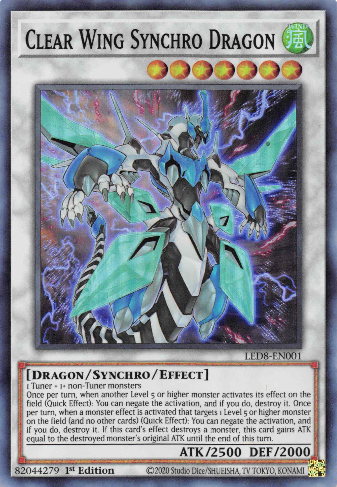 Clear Wing Synchro Dragon [LED8-EN001] Super Rare | Exor Games Dartmouth