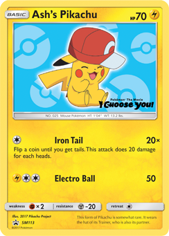 Ash's Pikachu (SM113) [Sun & Moon: Black Star Promos] | Exor Games Dartmouth