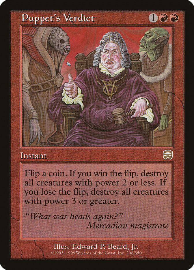 Puppet's Verdict [Mercadian Masques] | Exor Games Dartmouth