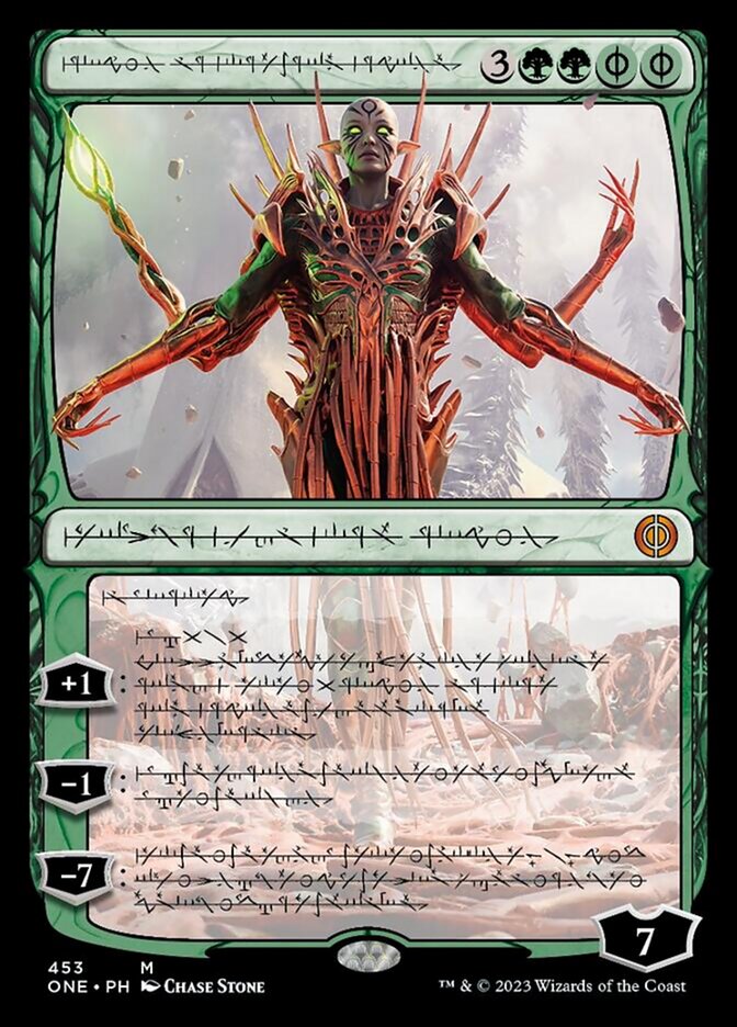 Nissa, Ascended Animist (Phyrexian Step-and-Compleat Foil) [Phyrexia: All Will Be One] | Exor Games Dartmouth