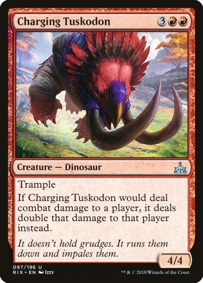 Charging Tuskodon [Rivals of Ixalan] | Exor Games Dartmouth