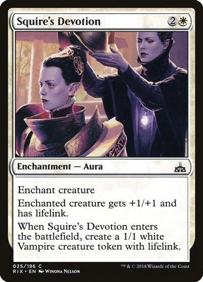 Squire's Devotion [Rivals of Ixalan] | Exor Games Dartmouth