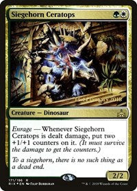 Siegehorn Ceratops [Rivals of Ixalan Promos] | Exor Games Dartmouth