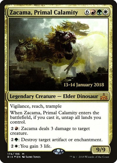 Zacama, Primal Calamity [Rivals of Ixalan Promos] | Exor Games Dartmouth