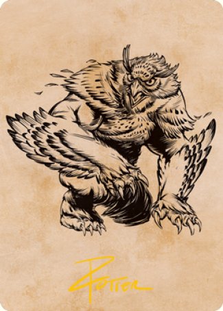 Owlbear (Showcase) Art Card (Gold-Stamped Signature) [Dungeons & Dragons: Adventures in the Forgotten Realms Art Series] | Exor Games Dartmouth