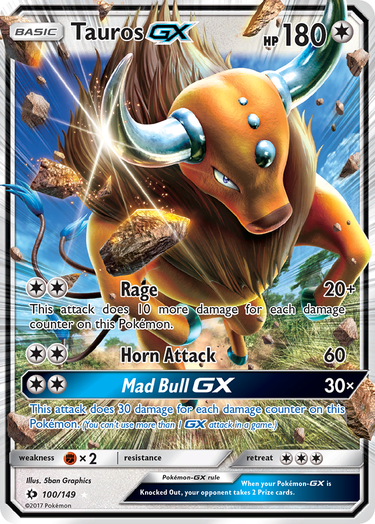 Tauros GX (100/149) [Sun & Moon: Base Set] | Exor Games Dartmouth