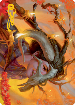 Hedgewitch's Mask Art Card (Gold-Stamped Signature) [Innistrad: Midnight Hunt Art Series] | Exor Games Dartmouth