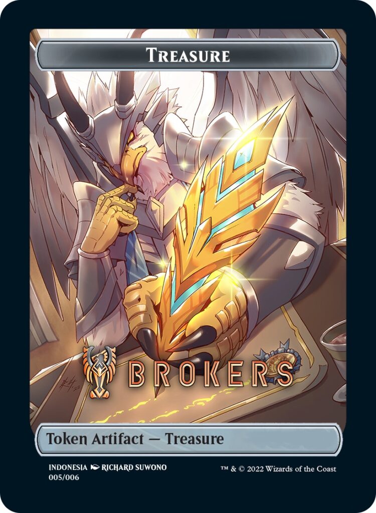 Treasure Token (Brokers) (Southeast Asia Artists) [Streets of New Capenna Tokens] | Exor Games Dartmouth