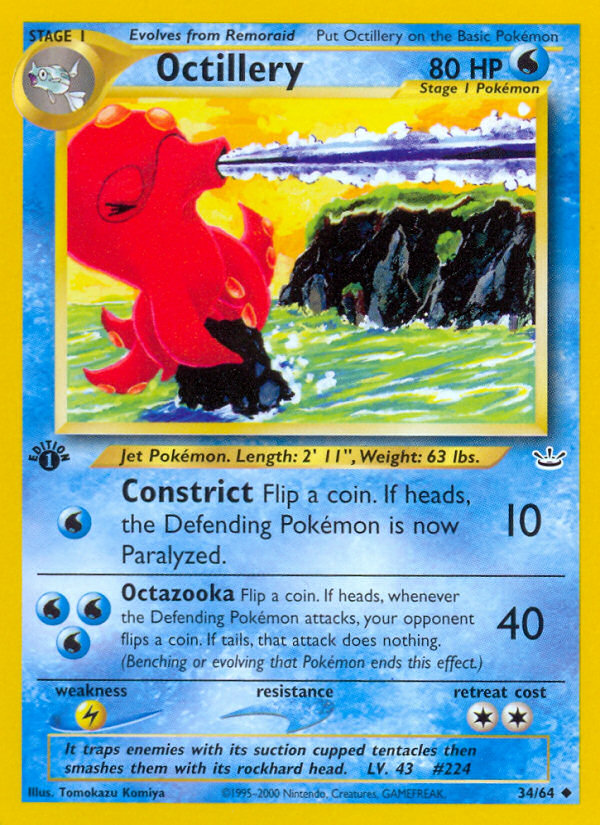 Octillery (34/64) [Neo Revelation 1st Edition] | Exor Games Dartmouth