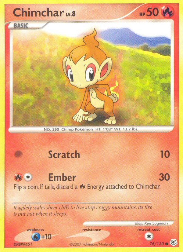 Chimchar (76/130) [Diamond & Pearl: Base Set] | Exor Games Dartmouth