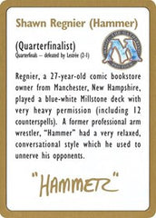 1996 Shawn "Hammer" Regnier Biography Card [World Championship Decks] | Exor Games Dartmouth