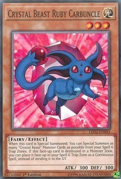 Crystal Beast Ruby Carbuncle [LED2-EN041] Common | Exor Games Dartmouth