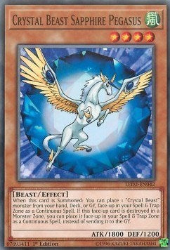 Crystal Beast Sapphire Pegasus [LED2-EN042] Common | Exor Games Dartmouth