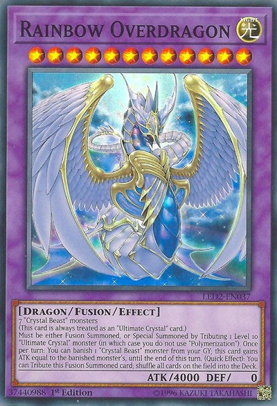 Rainbow Overdragon [LED2-EN037] Super Rare | Exor Games Dartmouth