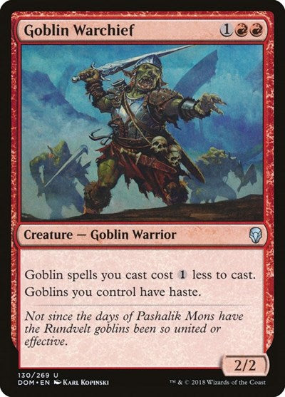 Goblin Warchief [Dominaria] | Exor Games Dartmouth