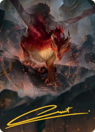 Red Dragon Art Card (Gold-Stamped Signature) [Dungeons & Dragons: Adventures in the Forgotten Realms Art Series] | Exor Games Dartmouth