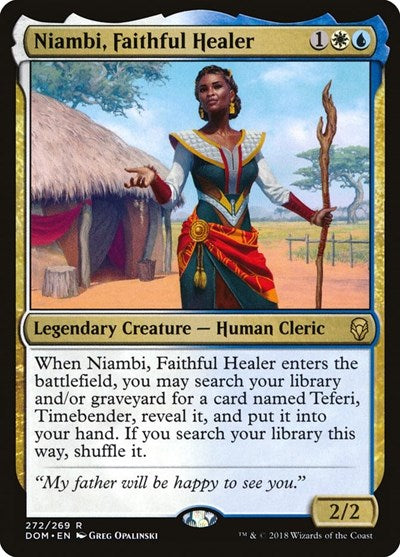 Niambi, Faithful Healer [Dominaria] | Exor Games Dartmouth