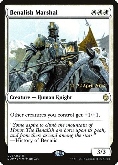 Benalish Marshal [Dominaria Promos] | Exor Games Dartmouth