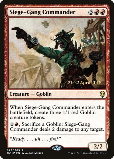 Siege-Gang Commander [Dominaria Promos] | Exor Games Dartmouth