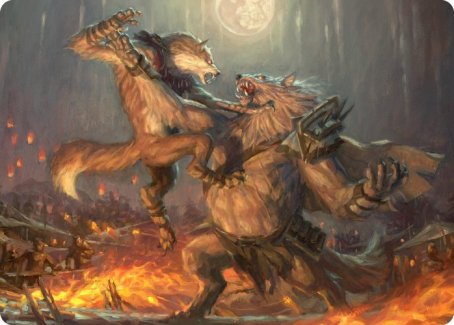 Duel for Dominance Art Card [Innistrad: Midnight Hunt Art Series] | Exor Games Dartmouth