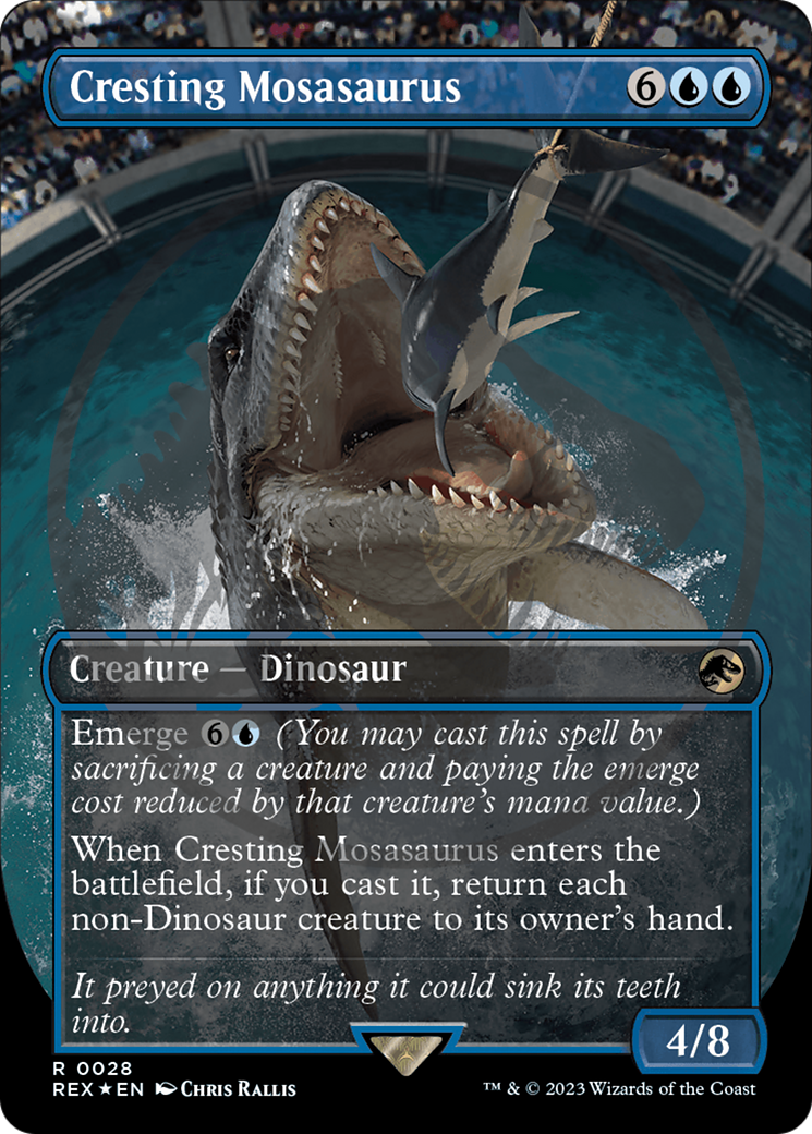 Cresting Mosasaurus Emblem (Borderless) [Jurassic World Collection Tokens] | Exor Games Dartmouth