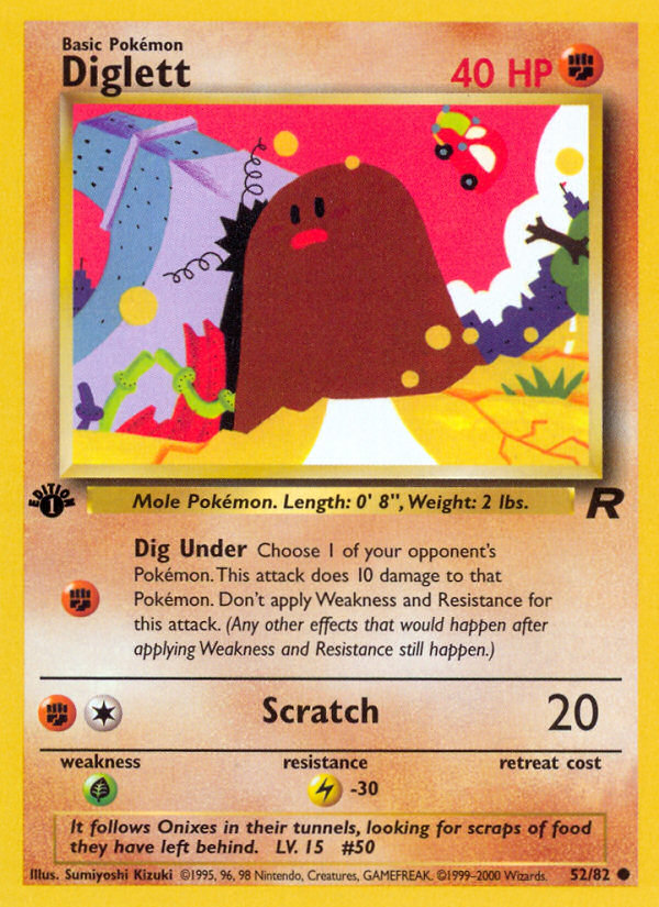 Diglett (52/82) [Team Rocket 1st Edition] | Exor Games Dartmouth
