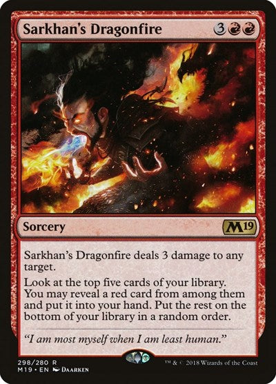 Sarkhan's Dragonfire [Core Set 2019] | Exor Games Dartmouth