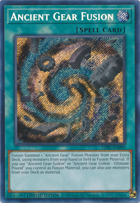 Ancient Gear Fusion [LDS1-EN090] Secret Rare | Exor Games Dartmouth