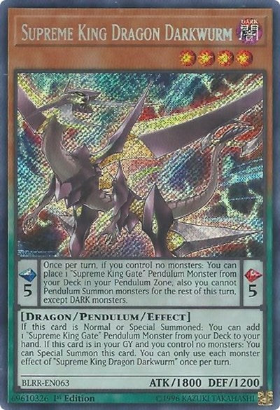 Supreme King Dragon Darkwurm [BLRR-EN063] Secret Rare | Exor Games Dartmouth