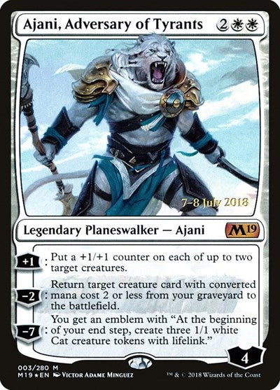 Ajani, Adversary of Tyrants [Core Set 2019 Promos] | Exor Games Dartmouth