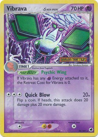Vibrava (24/101) (Delta Species) (Stamped) [EX: Dragon Frontiers] | Exor Games Dartmouth