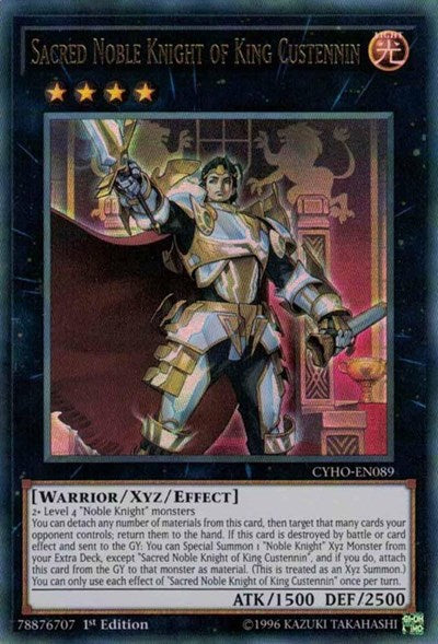 Sacred Noble Knight of King Custennin [CYHO-EN089] Ultra Rare | Exor Games Dartmouth