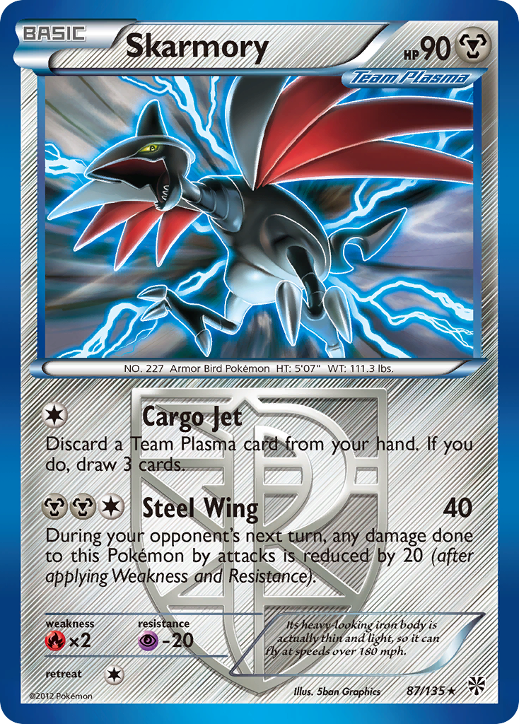 Skarmory (87/135) [Black & White: Plasma Storm] | Exor Games Dartmouth