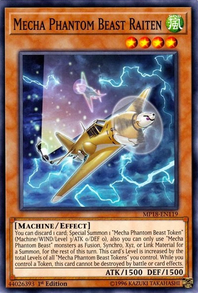 Mecha Phantom Beast Raiten [MP18-EN119] Common | Exor Games Dartmouth