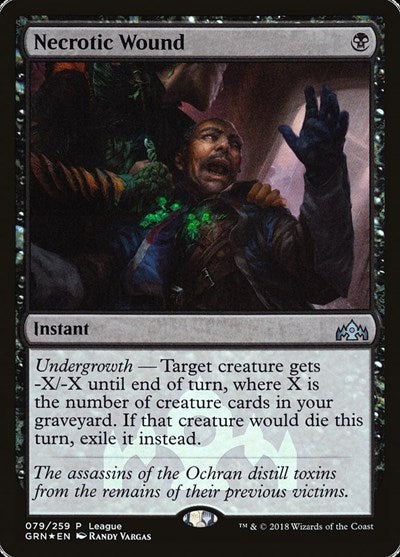 Necrotic Wound [Guilds of Ravnica Promos] | Exor Games Dartmouth