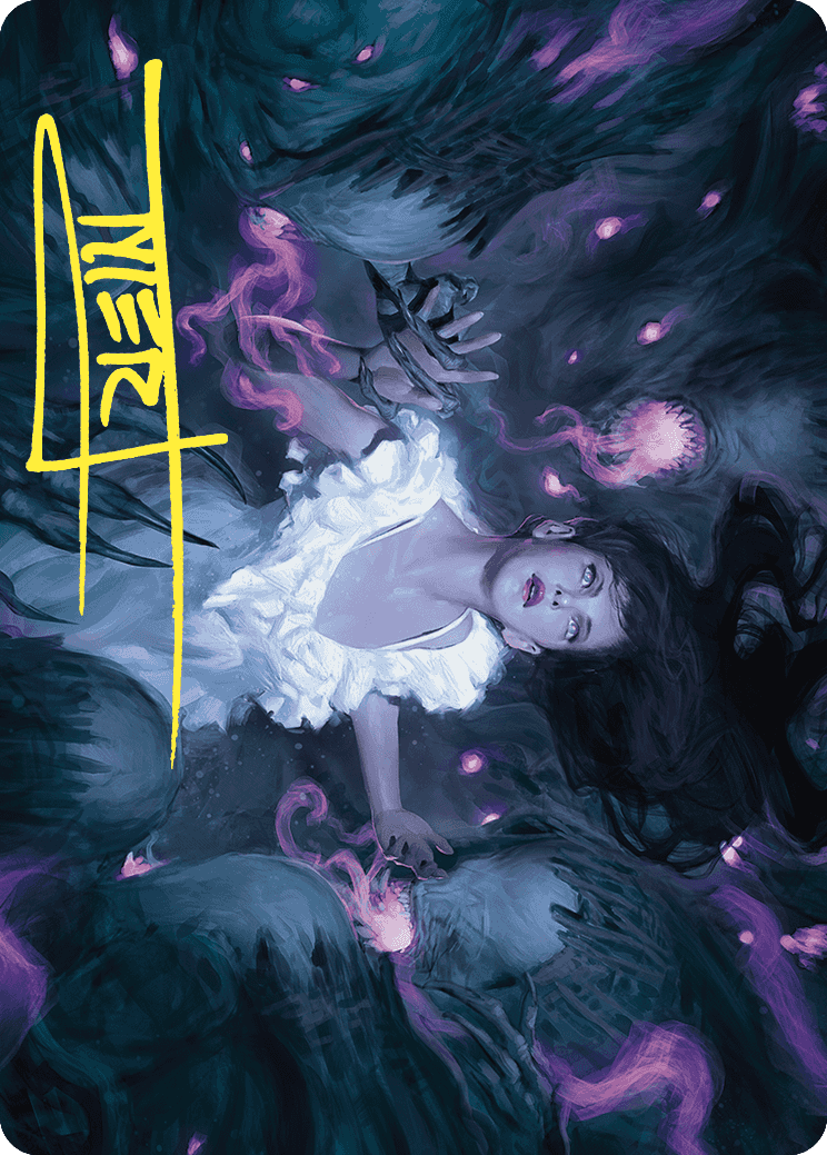 Neva, Stalked by Nightmares Art Card (Gold-Stamped Signature) [Wilds of Eldraine Art Series] | Exor Games Dartmouth