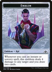 Emblem - Ral, Izzet Viceroy [Guilds of Ravnica Tokens] | Exor Games Dartmouth